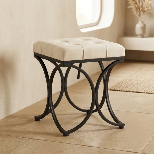 The_Lyra_Accent_Stool_-_Black_Frame,_Pearl_White