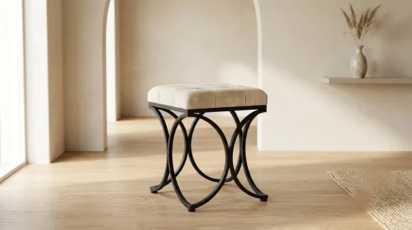 The_Lyra_Accent_Stool_-_Black_Frame,_Pearl_White