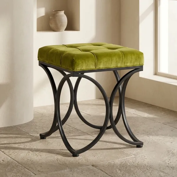 The_Lyra_Accent_Stool_-_Black_Frame,_Willow_Green