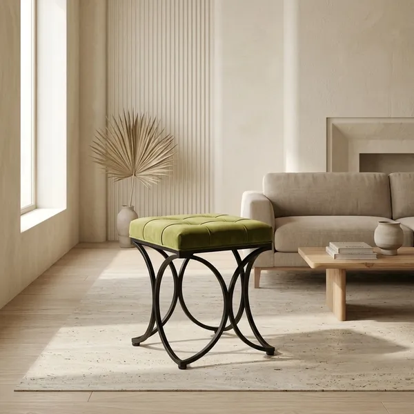The_Lyra_Accent_Stool_-_Black_Frame,_Willow_Green