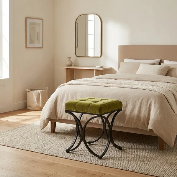 The_Lyra_Accent_Stool_-_Black_Frame,_Willow_Green
