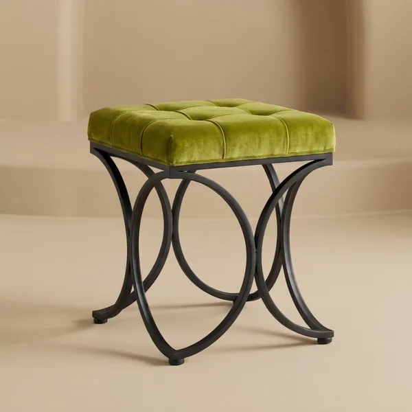 The_Lyra_Accent_Stool_-_Black_Frame,_Willow_Green