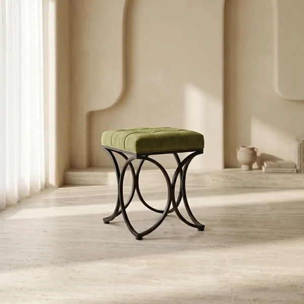 The_Lyra_Accent_Stool_-_Black_Frame,_Willow_Green