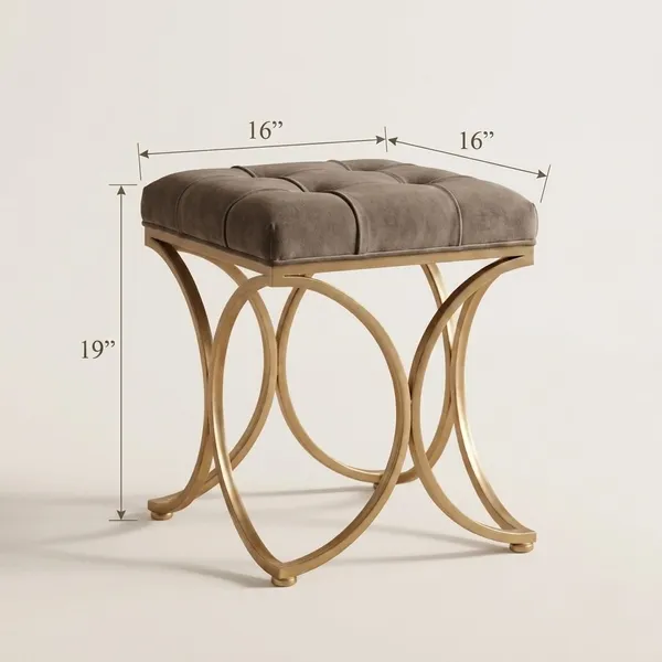 The_Lyra_Accent_Stool_-_Gold_Frame,_Mocha_Brown