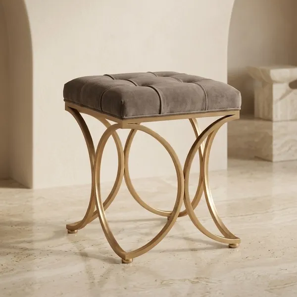 The_Lyra_Accent_Stool_-_Gold_Frame,_Mocha_Brown