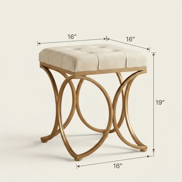 The_Lyra_Accent_Stool_-_Gold_Frame,_Pearl_White