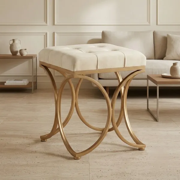 The_Lyra_Accent_Stool_-_Gold_Frame,_Pearl_White