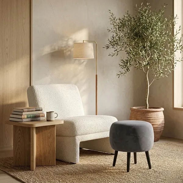 The_Seraphine_Ottoman_–_Charcoal_Grey,_Black_Legs_|_PixiePine