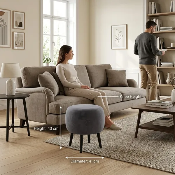 The_Seraphine_Ottoman_–_Charcoal_Grey,_Black_Legs_|_PixiePine