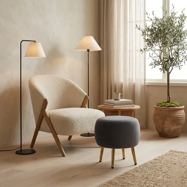 The_Seraphine_Ottoman_–_Charcoal_Grey,_Gold_Legs_|_PixiePine