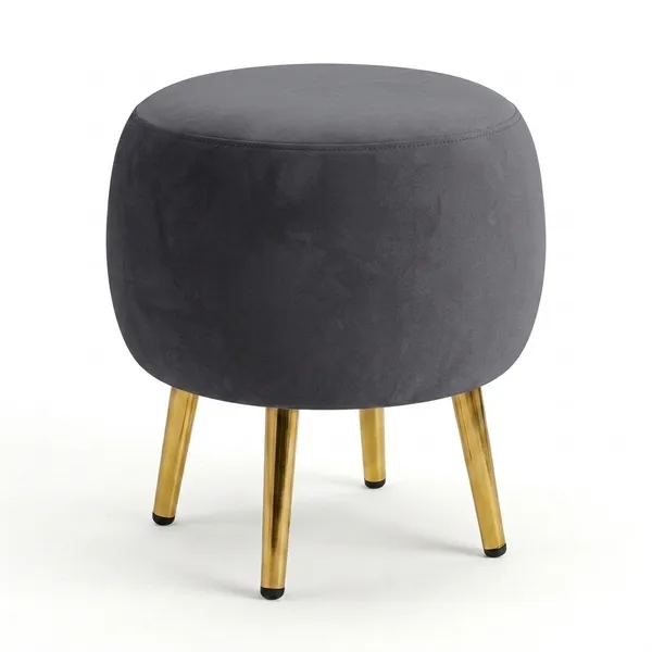The_Seraphine_Ottoman_–_Charcoal_Grey,_Gold_Legs_|_PixiePine