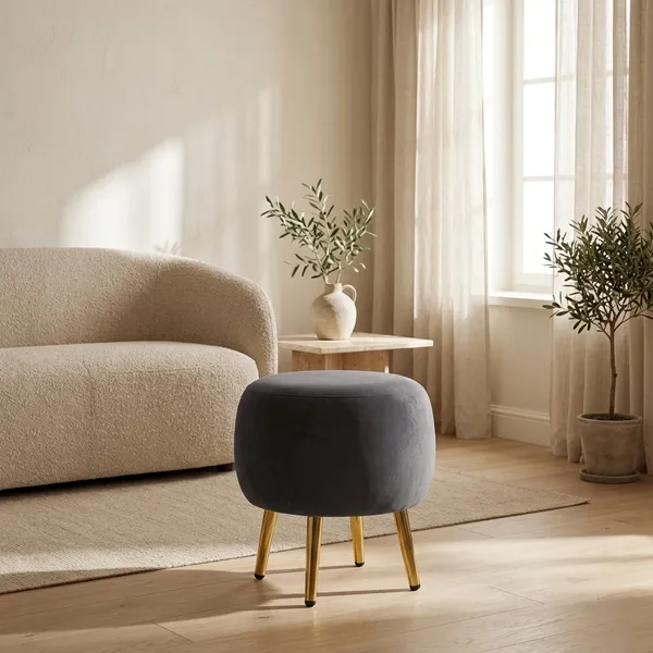 The_Seraphine_Ottoman_–_Charcoal_Grey,_Gold_Legs_|_PixiePine