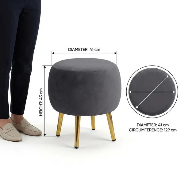 The_Seraphine_Ottoman_–_Charcoal_Grey,_Gold_Legs_|_PixiePine