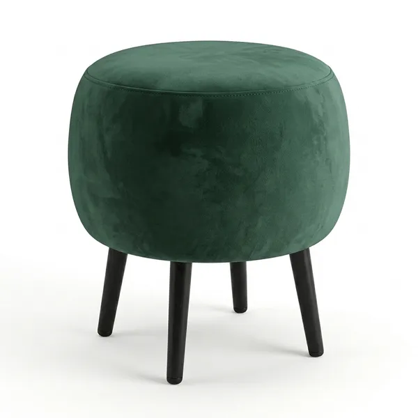 The_Seraphine_Ottoman_–_Forest_Green,_Black_Legs_|_PixiePine