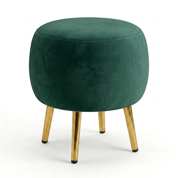 The_Seraphine_Ottoman_–_Forest_Green,_Gold_Legs_|_PixiePine