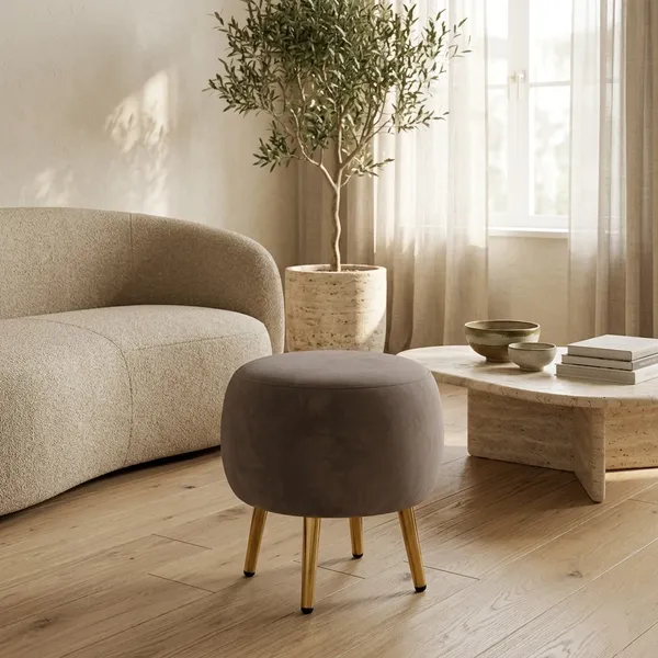 The_Seraphine_Ottoman_–_Mocha_Brown,_Gold_Legs_|_PixiePine