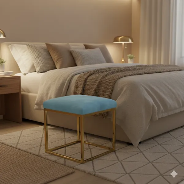 Sky_Blue_Luxe_Velvet_Stool,_Elegant_Gold_Wrought_Iron_Base,_Soft_Designer_Seating,_Sky_Blue