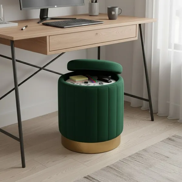 The_Cleo_Storage_Ottoman_-_Forest_Green_|_PixiePine