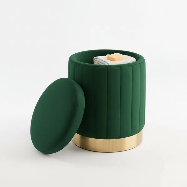 The_Cleo_Storage_Ottoman_-_Forest_Green_|_PixiePine
