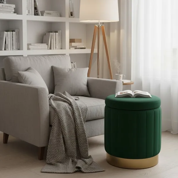 The_Cleo_Storage_Ottoman_-_Forest_Green_|_PixiePine