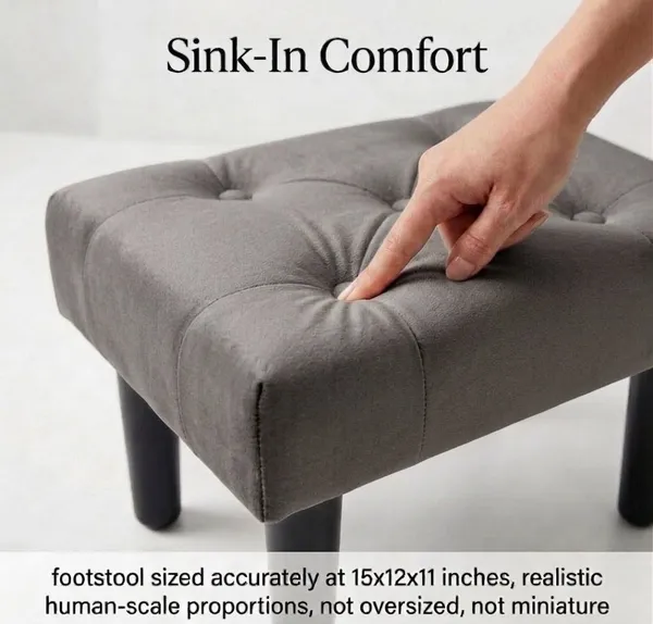 Footstool_Rectangle_Ottoman_Velvet_Soft_Footrest_Ottoman_with_Wood_Legs,Sofa_Footrest_Extra_Seating_for_Living_Room_Small_Stool_for_Living_Room_Couch_Pets_-_Grey