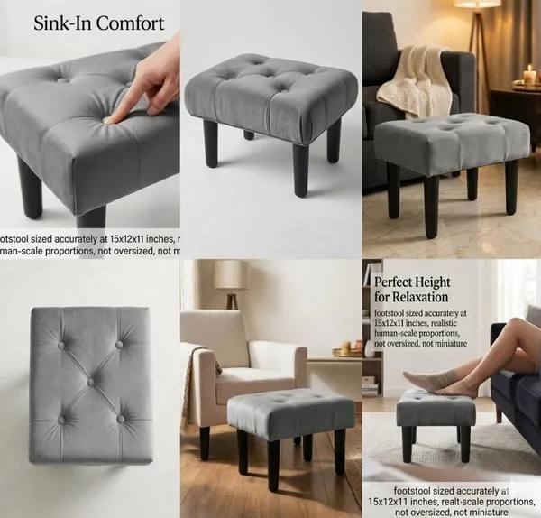 Footstool_Rectangle_Ottoman_Velvet_Soft_Footrest_Ottoman_with_Wood_Legs,Sofa_Footrest_Extra_Seating_for_Living_Room_Small_Stool_for_Living_Room_Couch_Pets_-_Grey