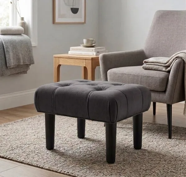 Footstool_Rectangle_Ottoman_Velvet_Soft_Footrest_Ottoman_with_Wood_Legs,Sofa_Footrest_Extra_Seating_for_Living_Room_Small_Stool_for_Living_Room_Couch_Pets_-_Grey