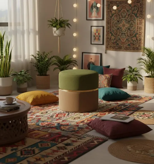 The_Demi_Ottoman_-_Parrot_Green_&_Mocha_Brown_|_PixiePine