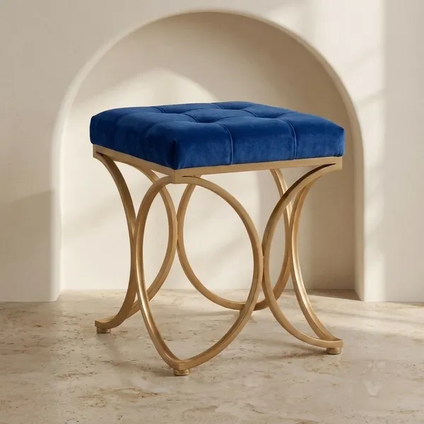 The_Lyra_Accent_Stool_-_Gold_Frame,_Cobalt_Blue