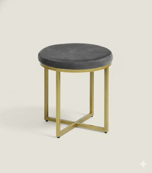 Black_Modern_Glam_Velvet_Stool,_Perfect_for_Bedroom_and_Accent_Seating,Black