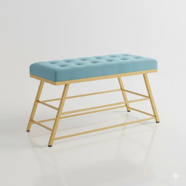 Sky_Blue_Comfortable_Seating_Bench_and_2-Tier_Shoe_Storage_Organizer_for_Hallway_or_Entryway