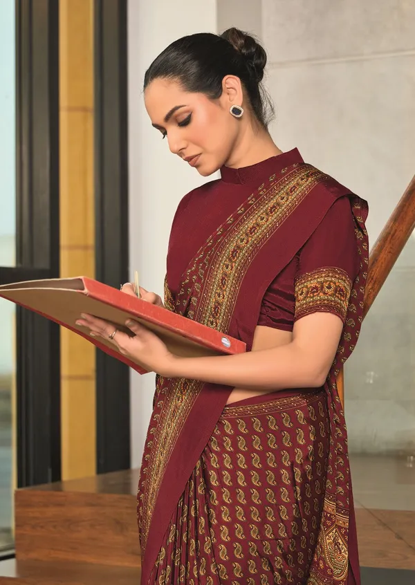 Maroon_Red_Women'S_Premium_Italian_Silk_Small_Butty