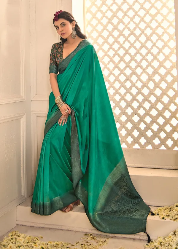 Pure_Tusser_Silk_Shaded_Combination_With_Weaving_Zari_Border_Designer_Look_Saree