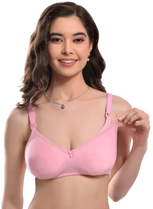 Pink_Seamless_Maternity_Bra_Comfort_Support_Nursing_Bra_Pregnant_New_Moms_For_Women