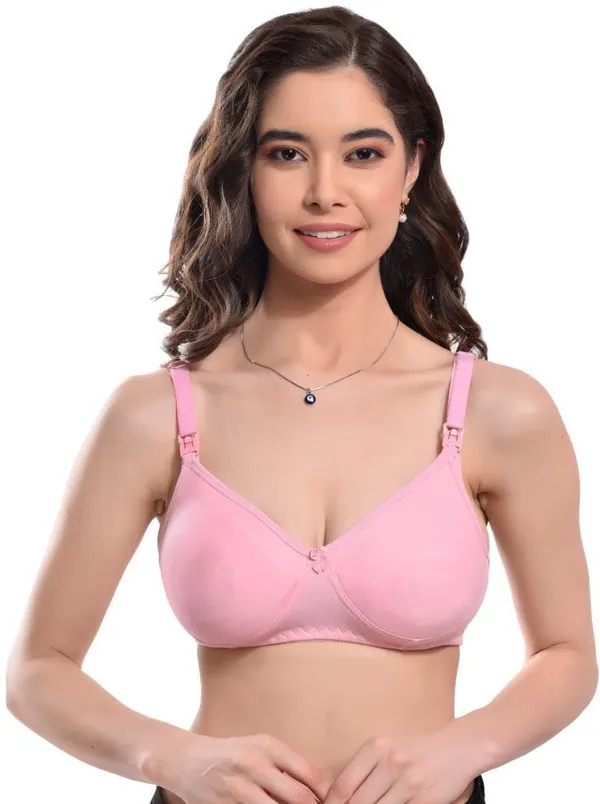 Pink_Seamless_Maternity_Bra_Comfort_Support_Nursing_Bra_Pregnant_New_Moms_For_Women