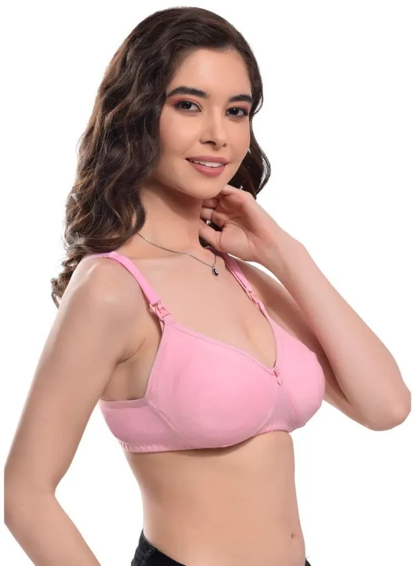 Pink_Seamless_Maternity_Bra_Comfort_Support_Nursing_Bra_Pregnant_New_Moms_For_Women