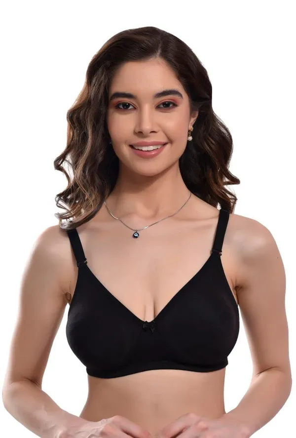 Black_Light_Padded_Everyday_Lightly_Padded_Bra_Full_Support_Regular_Cotton_Bra_Non-Wired_Wirefree_Adjustable_Straps_Anti_Bacterial_For_Women