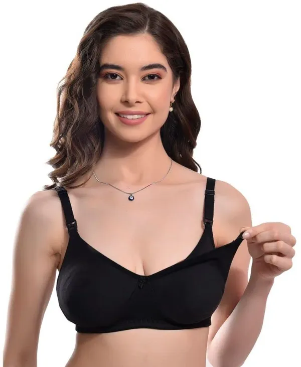 Black_Seamless_Maternity_Bra_Comfort_Support_Nursing_Bra_Pregnant_New_Moms_For_Women
