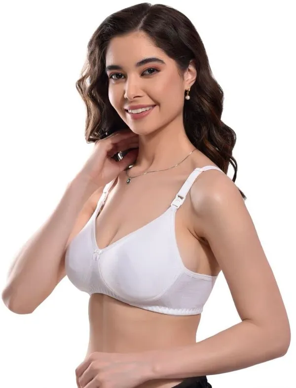 White_Seamless_Maternity_Bra_Comfort_Support_Nursing_Bra_Pregnant_New_Moms_For_Women