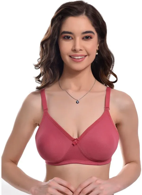 Pink_Light_Padded_Everyday_Lightly_Padded_Bra_Full_Support_Regular_Cotton_Bra_Non-Wired_Wirefree_Adjustable_Straps_Anti_Bacterial_For_Women