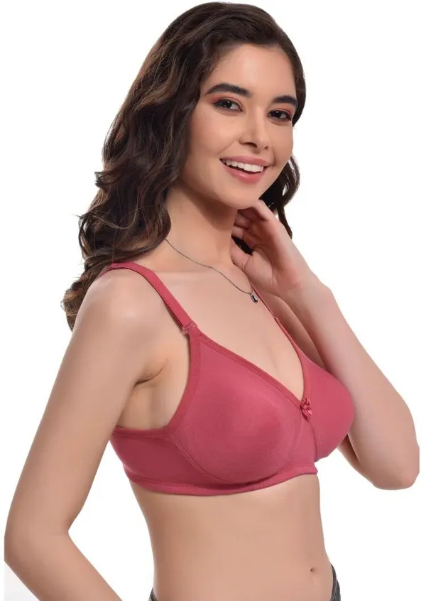 Pink_Light_Padded_Everyday_Lightly_Padded_Bra_Full_Support_Regular_Cotton_Bra_Non-Wired_Wirefree_Adjustable_Straps_Anti_Bacterial_For_Women
