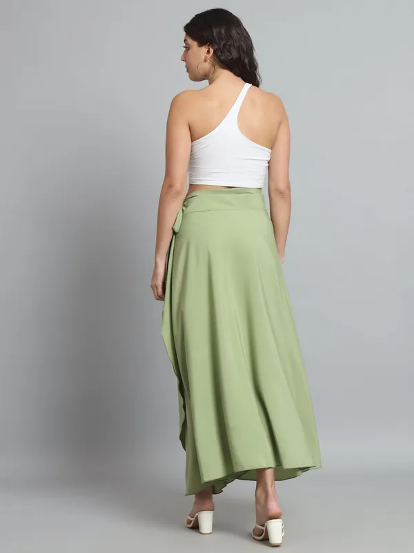 Pista_Green_Long_Wrap_Around_Maxi_Skirt_|_Wear_Long_Skirt_For_Women