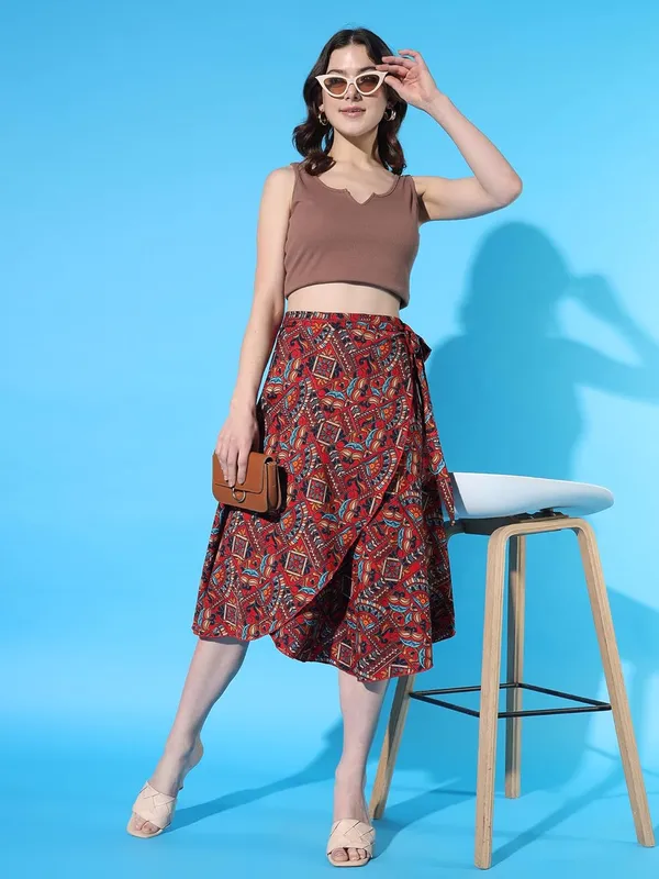 Multicolor_Midi_Jaipuri_Print_Wrap_Around_Maxi_Skirt_|_Wear_Midi_Skirt_Color_-_Maroon_For_Women