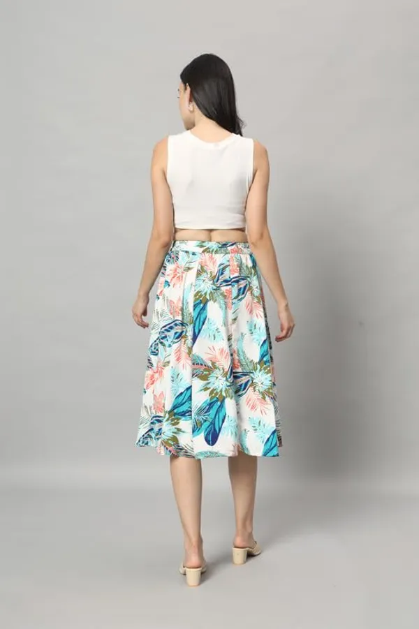 White_Textured_Printed_Midi_Around_Skirt_Wear_Midi_Skirt_For_Women