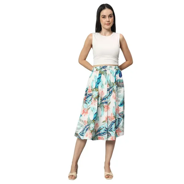 White_Textured_Printed_Midi_Around_Skirt_Wear_Midi_Skirt_For_Women