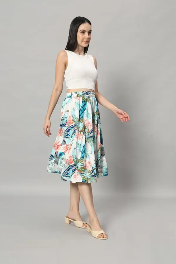 White_Textured_Printed_Midi_Around_Skirt_Wear_Midi_Skirt_For_Women