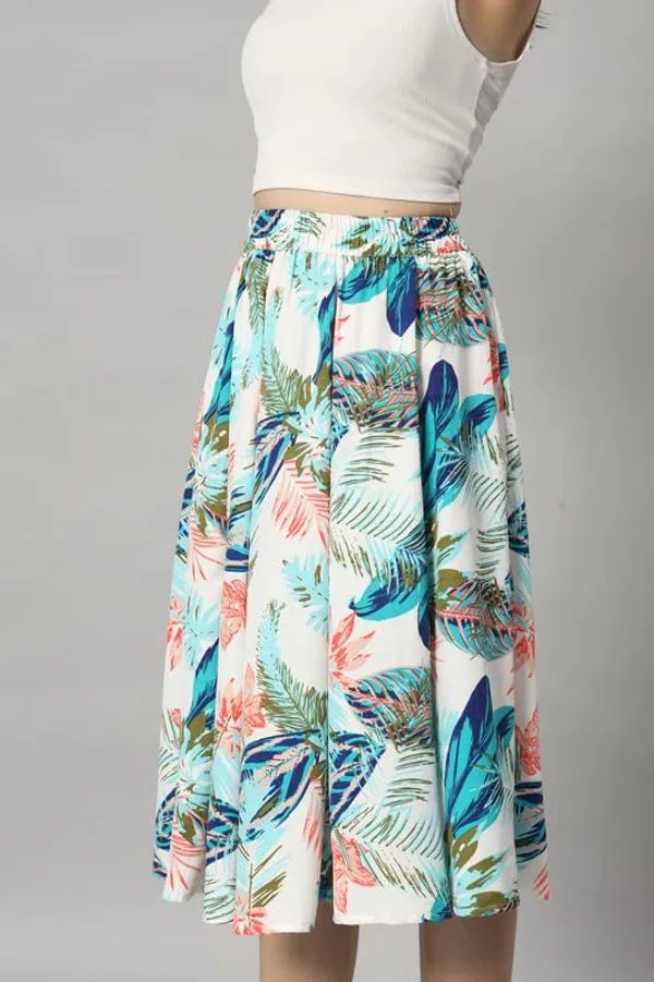 White_Textured_Printed_Midi_Around_Skirt_Wear_Midi_Skirt_For_Women