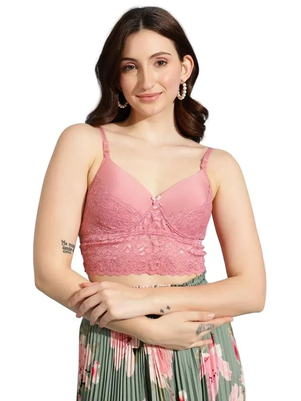 Rose_Lace_Lightly_Padded_Full_Cup_Wire_Free_Bralette_Bra_For_Women