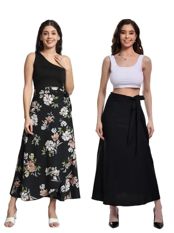 Black_Combo_Long_Wrap_Around_Maxi_Skirt_|_Wear_Long_Skirt_For_Women_(Pack_Of_2)