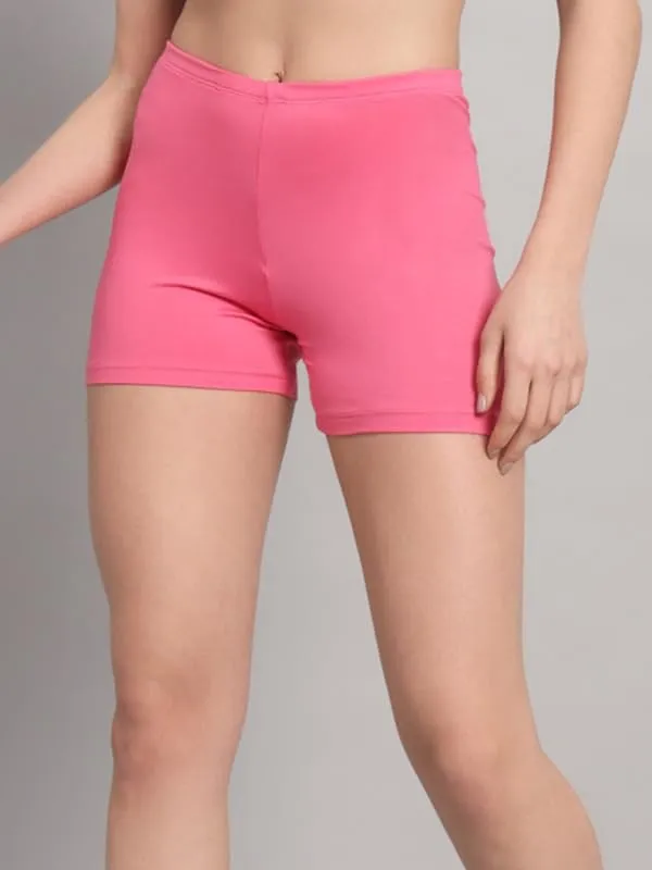 Pink_&_Black_Workout_Yoga_Athletic_Running_Dance_Gym_Shorts_High_Waist_Cheerleader_Volleyball_Short_Pants_For_Women_(Pack_Of_2)